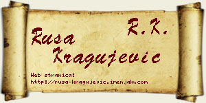 Rusa Kragujević vizit kartica